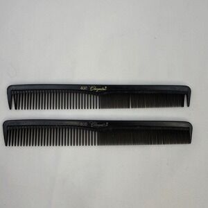 Vintage Cleopatra 400 Professional Hair Combs Black Barber Styling Lot of 2
